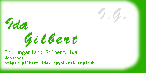 ida gilbert business card